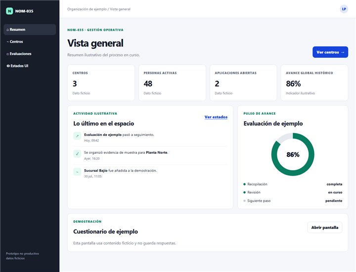 Demostración de la vista general de la plataforma con centros, aplicaciones y avance